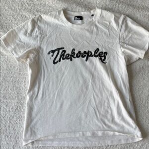 The Kooples Cream T-Shirt with Black Script